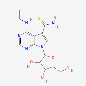 7H-pyrrolo[2,3-d]pyrimidine-5-carbothioamide, 4-(ethyl-amino)-7-beta-d-ribofuranosyl-