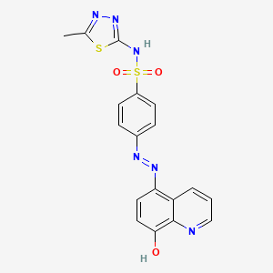 Benzenesulfonamide, 4-[2-(8-hydroxy-5-quinolinyl)diazenyl]-N-(5-methyl-1,3,4-thiadiazol-2-yl)-