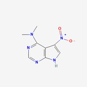 molecular formula C8H9N5O2 B15376033 n,n-Dimethyl-5-nitro-7h-pyrrolo[2,3-d]pyrimidin-4-amine CAS No. 22277-03-8