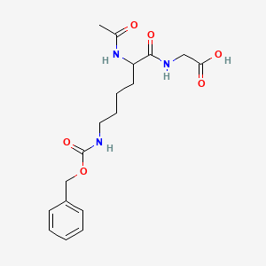 2-[(2-Acetamido-6-phenylmethoxycarbonylamino-hexanoyl)amino]acetic acid