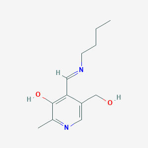 molecular formula C12H18N2O2 B15376064 4-(Butyliminomethyl)-5-(hydroxymethyl)-2-methylpyridin-3-ol CAS No. 7146-98-7