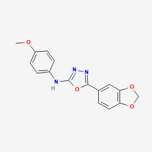 5-(1,3-benzodioxol-5-yl)-N-(4-methoxyphenyl)-1,3,4-oxadiazol-2-amine