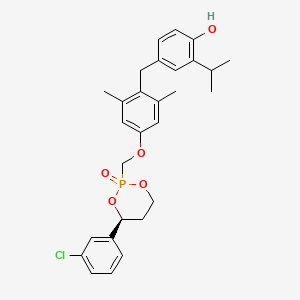 (2R,4S)-4-(3-Chlorophenyl)-2-((4-(4-hydroxy-3-isopropylbenzyl)-3,5-dimethylphenoxy)methyl)-1,3,2-dioxaphosphinane 2-oxide