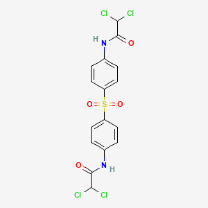 molecular formula C16H12Cl4N2O4S B15376149 2,2-dichloro-N-[4-[4-[(2,2-dichloroacetyl)amino]phenyl]sulfonylphenyl]acetamide CAS No. 20501-92-2