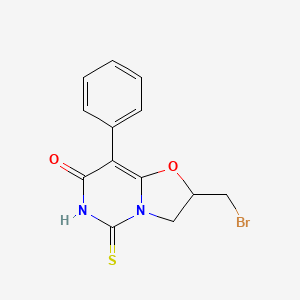 2-(Bromomethyl)-8-phenyl-5-sulfanylidene-2,3-dihydro-[1,3]oxazolo[3,2-c]pyrimidin-7-one