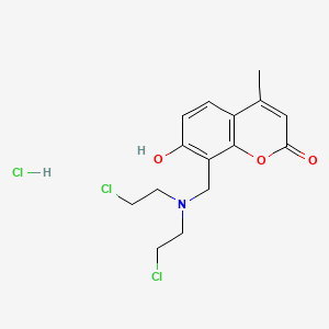 8-[Bis(2-chloroethyl)aminomethyl]-7-hydroxy-4-methylchromen-2-one;hydrochloride