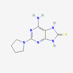 6-Amino-2-pyrrolidin-1-yl-7,9-dihydropurine-8-thione