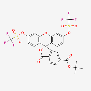 Tert-butyl 1-oxo-3',6'-bis(trifluoromethylsulfonyloxy)spiro[2-benzofuran-3,9'-xanthene]-5-carboxylate