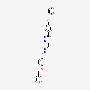 1-(4-phenylmethoxyphenyl)-N-[4-[(4-phenylmethoxyphenyl)methylideneamino]piperazin-1-yl]methanimine