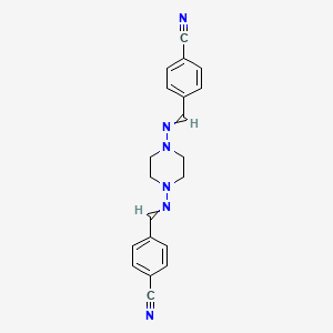 4-[[4-[(4-Cyanophenyl)methylideneamino]piperazin-1-yl]iminomethyl]benzonitrile