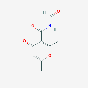 N-formyl-2,6-dimethyl-4-oxopyran-3-carboxamide