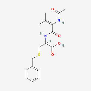 2-[(2-Acetamido-3-methylbut-2-enoyl)amino]-3-benzylsulfanylpropanoic acid