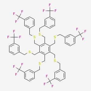 1,2,3,4,5,6-Hexakis[[3-(trifluoromethyl)phenyl]methylsulfanylmethyl]benzene