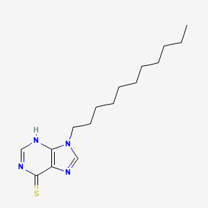 molecular formula C16H26N4S B15376695 9-undecyl-3H-purine-6-thione CAS No. 82191-95-5