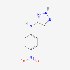 molecular formula C8H7N5O2 B15376725 N-(4-nitrophenyl)-2H-triazol-4-amine CAS No. 76109-76-7