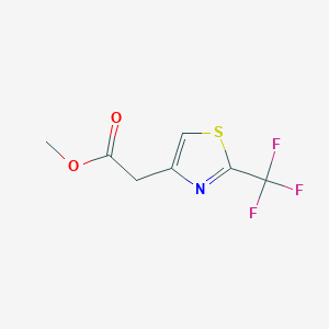 molecular formula C7H6F3NO2S B15376731 Methyl 2-(2-(trifluoromethyl)thiazol-4-yl)acetate 