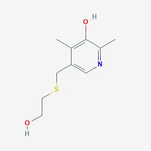 molecular formula C10H15NO2S B15376732 5-{[(2-Hydroxyethyl)sulfanyl]methyl}-2,4-dimethylpyridin-3-ol CAS No. 6971-67-1