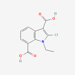 2-Chloro-1-ethyl-1H-indole-3,7-dicarboxylic acid