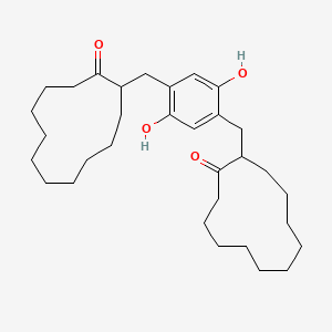 2-[[2,5-Dihydroxy-4-[(2-oxocyclododecyl)methyl]phenyl]methyl]cyclododecan-1-one