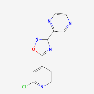 molecular formula C11H6ClN5O B15376784 5-(2-Chloro-4-pyridyl)-3-pyrazin-2-yl-1,2,4-oxadiazole 