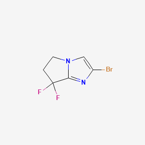 molecular formula C6H5BrF2N2 B15376819 2-Bromo-7,7-difluoro-6,7-dihydro-5H-pyrrolo[1,2-a]imidazole 