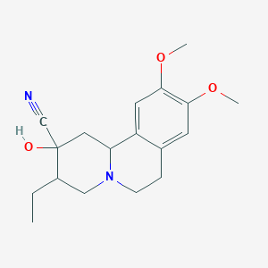 3-Ethyl-2-hydroxy-9,10-dimethoxy-1,3,4,6,7,11b-hexahydrobenzo[a]quinolizine-2-carbonitrile