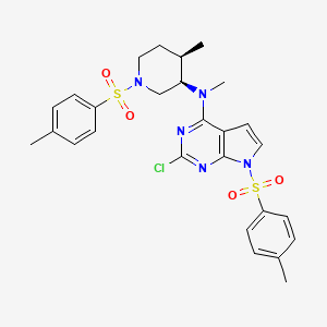 2-chloro-N-methyl-N-((3R,4R)-4-methyl-1-tosylpiperidin-3-yl)-7-tosyl-7H-pyrrolo[2,3-d]pyrimidin-4-amine