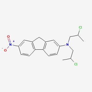 molecular formula C19H20Cl2N2O2 B15376906 n,n-Bis(2-chloropropyl)-7-nitro-9h-fluoren-2-amine CAS No. 6583-94-4