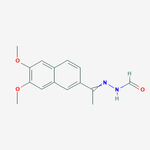 molecular formula C15H16N2O3 B15376935 N-[1-(6,7-dimethoxynaphthalen-2-yl)ethylideneamino]formamide CAS No. 37707-75-8