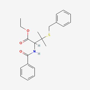 Ethyl 2-benzamido-3-benzylsulfanyl-3-methyl-butanoate