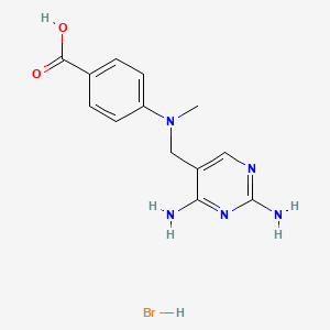 molecular formula C13H16BrN5O2 B15376987 4-[(2,4-Diaminopyrimidin-5-yl)methyl-methyl-amino]benzoic acid CAS No. 20781-12-8