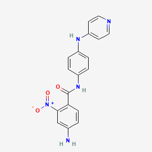 molecular formula C18H15N5O3 B15377012 4-amino-2-nitro-N-[4-(pyridin-4-ylamino)phenyl]benzamide CAS No. 53290-19-0