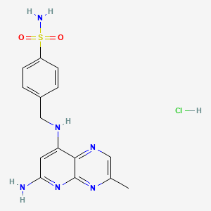 4-[[(6-Amino-3-methylpyrido[2,3-b]pyrazin-8-yl)amino]methyl]benzenesulfonamide;hydrochloride