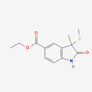 ethyl 3-methyl-3-methylsulfanyl-2-oxo-1H-indole-5-carboxylate