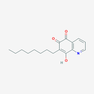 molecular formula C17H21NO3 B15377073 8-Hydroxy-7-octylquinoline-5,6-dione CAS No. 35073-57-5