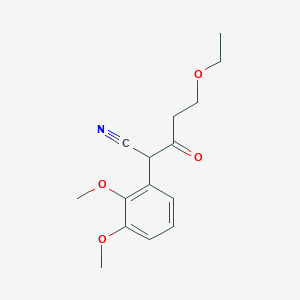 molecular formula C15H19NO4 B15377120 2-(2,3-Dimethoxyphenyl)-5-ethoxy-3-oxopentanenitrile CAS No. 5424-64-6