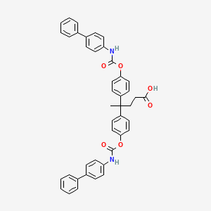 4,4-Bis{4-[(biphenyl-4-ylcarbamoyl)oxy]phenyl}pentanoic acid