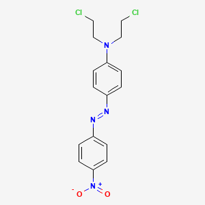 molecular formula C16H16Cl2N4O2 B15377148 N,N-Bis(2-chloroethyl)-4-[(E)-(4-nitrophenyl)diazenyl]aniline CAS No. 66710-74-5