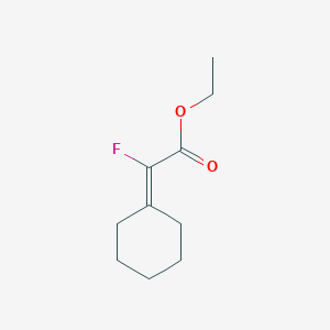 molecular formula C10H15FO2 B15377166 Ethyl cyclohexylidene(fluoro)acetate CAS No. 55305-86-7