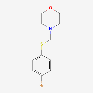 molecular formula C11H14BrNOS B15377175 4-{[(4-Bromophenyl)sulfanyl]methyl}morpholine CAS No. 6631-74-9