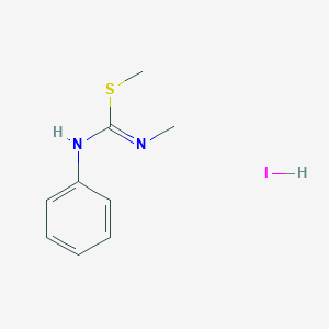 molecular formula C9H13IN2S B15377186 N-methyl-1-methylsulfanyl-n-phenyl-methanimidamide CAS No. 61505-65-5