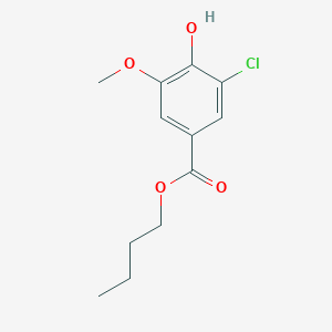 molecular formula C12H15ClO4 B15377196 Butyl 3-chloro-4-hydroxy-5-methoxybenzoate CAS No. 5438-56-2