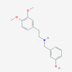 3-[[2-(3,4-Dimethoxyphenyl)ethylamino]methyl]phenol