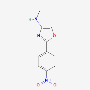 molecular formula C10H9N3O3 B15377225 N-methyl-2-(4-nitrophenyl)-1,3-oxazol-4-amine CAS No. 791000-96-9