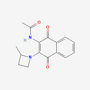 molecular formula C16H16N2O3 B15377283 N-[3-(2-Methylazetidin-1-YL)-1,4-dioxo-naphthalen-2-YL]acetamide CAS No. 7512-41-6