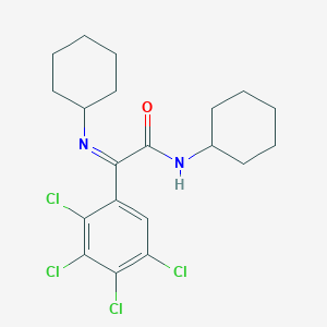 N-cyclohexyl-2-cyclohexylimino-2-(2,3,4,5-tetrachlorophenyl)acetamide