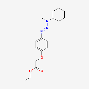 molecular formula C17H25N3O3 B15377324 Ethyl 2-[4-(cyclohexyl-methyl-amino)diazenylphenoxy]acetate CAS No. 34153-37-2