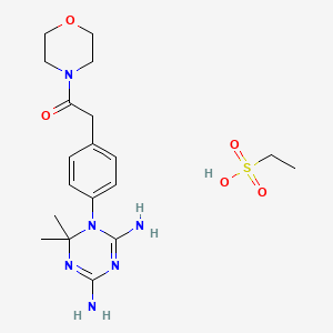 2-[4-(4,6-Diamino-2,2-dimethyl-1,3,5-triazin-1-yl)phenyl]-1-morpholin-4-ylethanone;ethanesulfonic acid