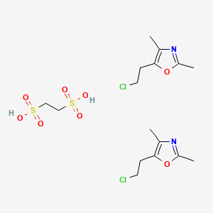 5-(2-chloroethyl)-2,4-dimethyl-1,3-oxazole;ethane-1,2-disulfonic acid