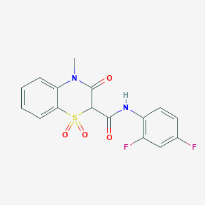 molecular formula C16H12F2N2O4S B15377384 N-(2,4-Difluorophenyl)-4-methyl-3-oxo-3,4-dihydro-2H-benzo[b][1,4]thiazine-2-carboxamide 1,1-dioxide 